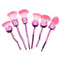 Beauty and the Beast-Inspired Rose Makeup Brushes with Glossy Handles